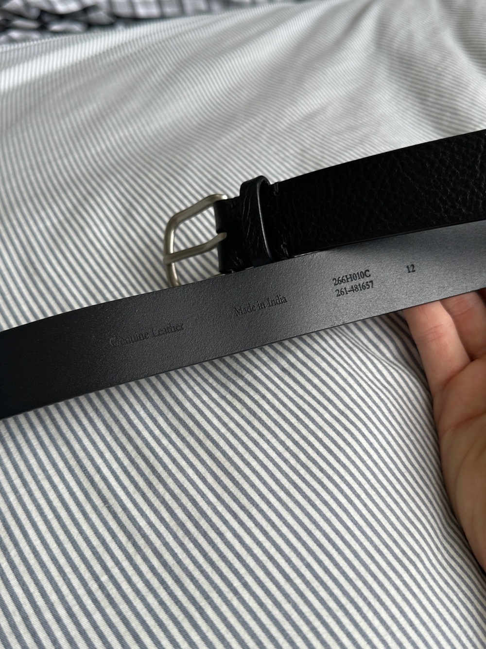 Classic Black Genuine Leather Women’s Belt - Picture 2 of 4